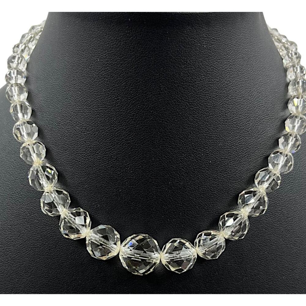 Swavorski Clear Beaded Necklace NWT Vintage Stunning!!